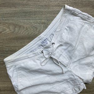 JAMES PERSE white linen drawstring shorts, size 3